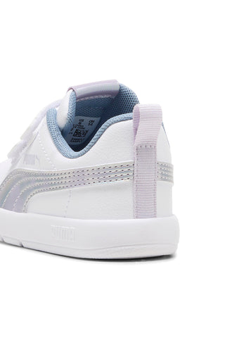 Sneakers bianche con dettagli iridescenti Puma Courtflex V3 SpaceBelle VInf