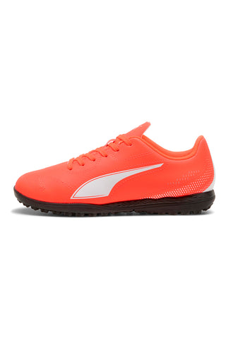 Scarpe da calcetto arancione fluo con suola turf Puma Vitoria II TT Jr