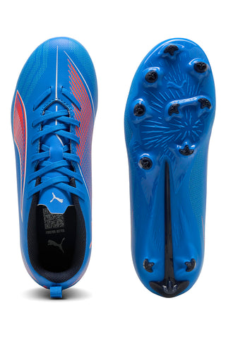Puma Ultra 6 Play FG/AG Jr Blau Synthetik Junior Fußballschuhe