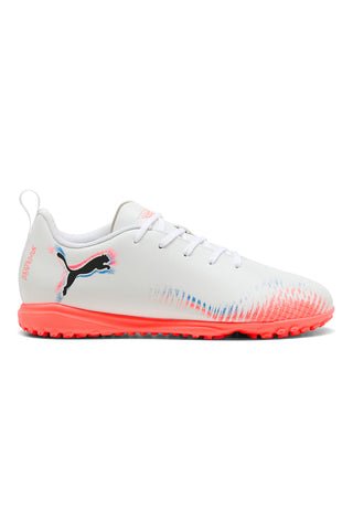 Scarpe da calcetto bianche con suola turf Puma Future 8 Play TT Jr