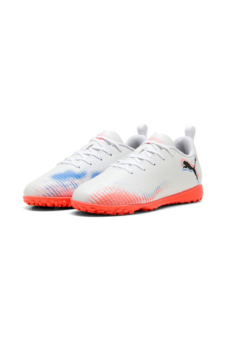 Scarpe da calcetto bianche con suola turf Puma Future 8 Play TT Jr