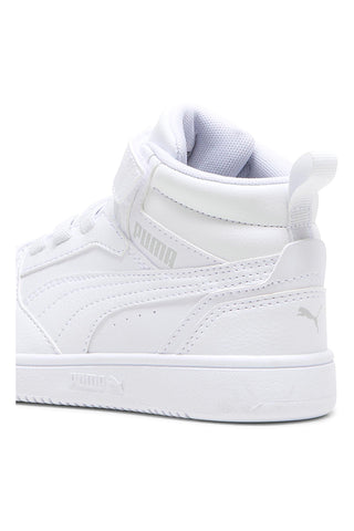Puma Rebound V6 Mid AC+ PS Weiße High-Top-Sneaker mit Klettverschluss