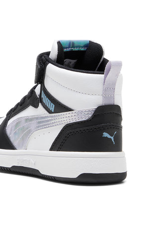 Puma – Rebound V6 Mid Space Belle AC+PS – Hohe Sneakers in Schwarz und Weiß