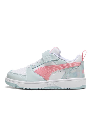 Puma Rebound V6 Lo Space Belle AC+ PS – Mehrfarbige Sneaker mit Klettverschluss in Pastell