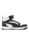 Puma Rebound V6 Mid AC+ PS Kinder-Sneaker in Schwarz und Weiß