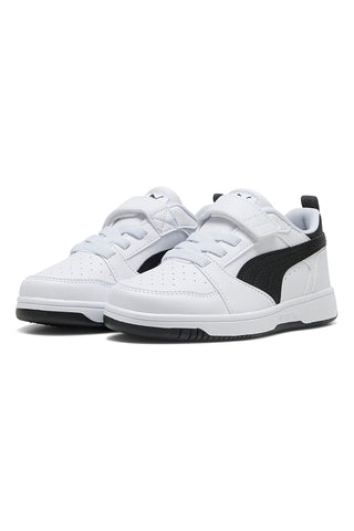 Puma Rebound V6 Lo AC+ PS Schwarz-Weiß-Kinder-Sneaker