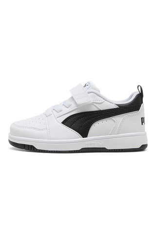 Puma Rebound V6 Lo AC+ PS Schwarz-Weiß-Kinder-Sneaker