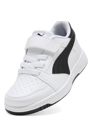 Puma Rebound V6 Lo AC+ PS Schwarz-Weiß-Kinder-Sneaker