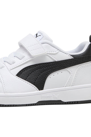 Puma Rebound V6 Lo AC+ PS Schwarz-Weiß-Kinder-Sneaker