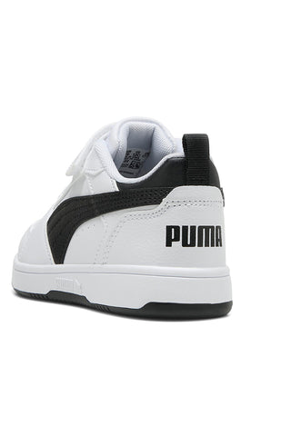 Puma Rebound V6 Lo AC+ PS Schwarz-Weiß-Kinder-Sneaker