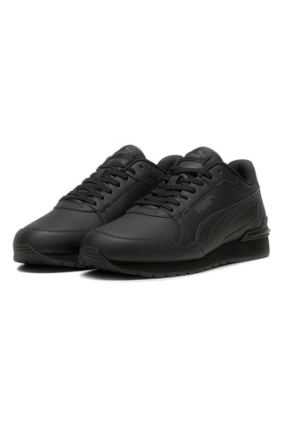 Weiße Sneakers mit blauen Details und doppeltem Klettverschluss Puma Courtflex v3