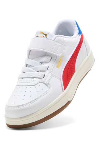 Puma Caven 2 Retro AC + PS Weiße Sneaker mit roten und blauen Details
