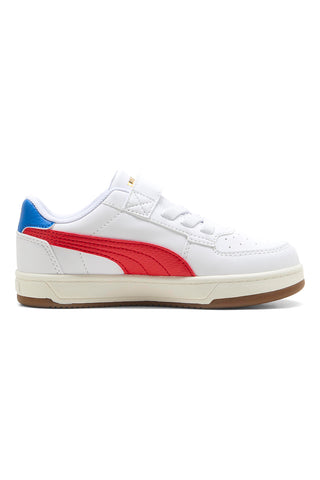 Puma Caven 2 Retro AC + PS Weiße Sneaker mit roten und blauen Details