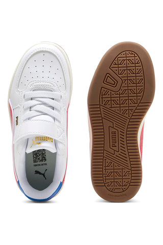 Puma Caven 2 Retro AC + PS Weiße Sneaker mit roten und blauen Details