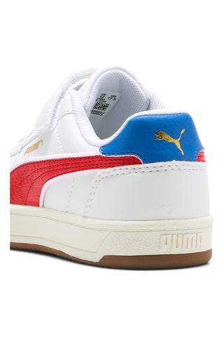 Puma Caven 2 Retro AC + PS Weiße Sneaker mit roten und blauen Details