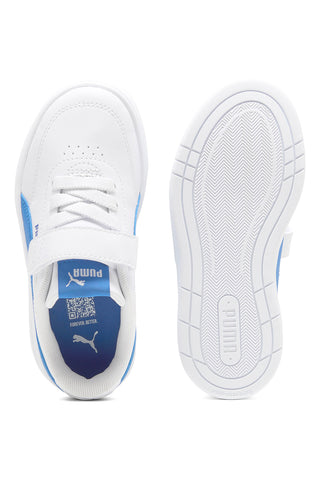 Puma Court Classic Clean AC+ PS Weiße Schuhe mit blauen Details