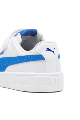 Puma Court Classic Clean AC+ PS Weiße Schuhe mit blauen Details