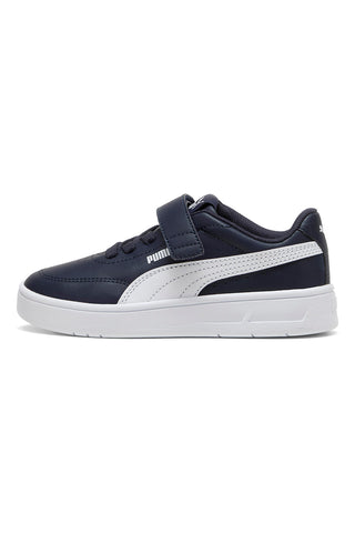 Puma Court Classic Clean AC+ PS Blaue Sneakers mit weißen Details