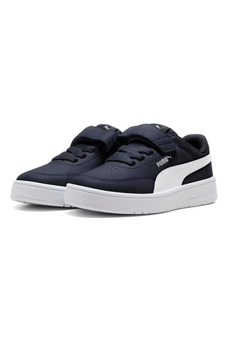 Sneakers blu con dettagli bianchi Puma Court Classic Clean AC+ PS
