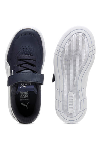 Sneakers blu con dettagli bianchi Puma Court Classic Clean AC+ PS