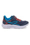 Diadora SNIPE 3 JR blaue Sportschuhe mit roten Details und Klettverschluss
