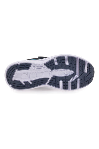 Scarpe sportive blu con dettagli rossi e chiusura a strappo Diadora SNIPE 3 JR