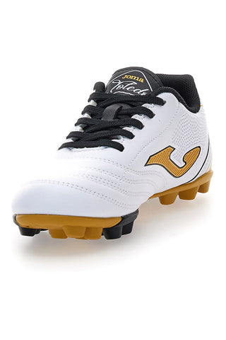 Joma Toledo JR 2502 Weiße Fußballschuhe mit goldenen Details