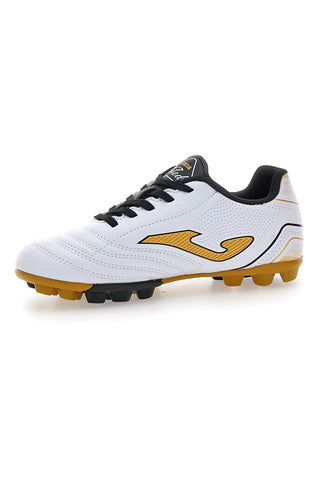 Joma Toledo JR 2502 Weiße Fußballschuhe mit goldenen Details