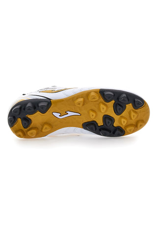 Scarpe calcio bianche con dettagli oro Joma Toledo JR 2502
