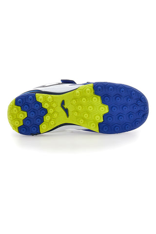 Scarpe da calcetto blu con doppio strappo Joma Cancha JR 2504