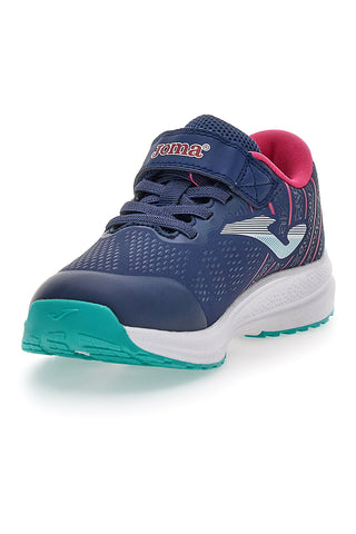 Joma Victory JR 2503 Blaue Laufschuhe mit Klettverschluss