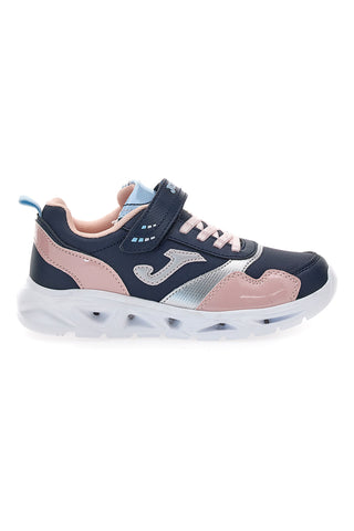 Sneakers blu rosa con strappo e lacci elastici Joma Jr Star 2503