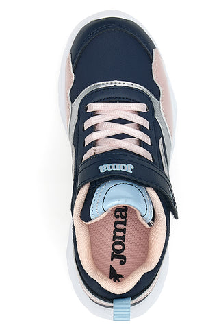 Sneakers blu rosa con strappo e lacci elastici Joma Jr Star 2503