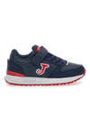 Sneakers blu con dettagli rossi e strappo Joma Tornado JR 2503