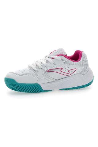 Joma Master 1000 JR 2532 weiße Padel-Tennisschuhe mit rosa Details
