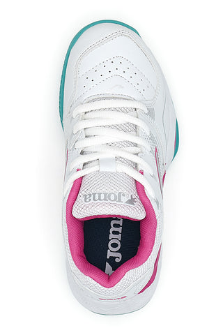 Joma Master 1000 JR 2532 weiße Padel-Tennisschuhe mit rosa Details