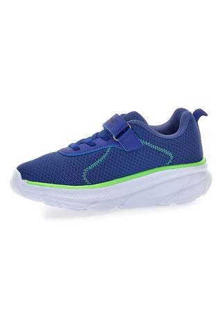 Champion HRO JB PS Low Cut – blaue Mesh-Sneaker mit dicker Sohle und grünen Details