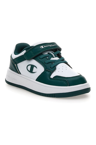 Sneakers bianche e verdi con strappo Champion RD18 2.0 Low B PS