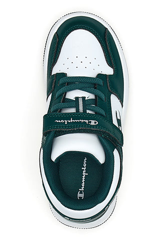 Sneakers bianche e verdi con strappo Champion RD18 2.0 Low B PS