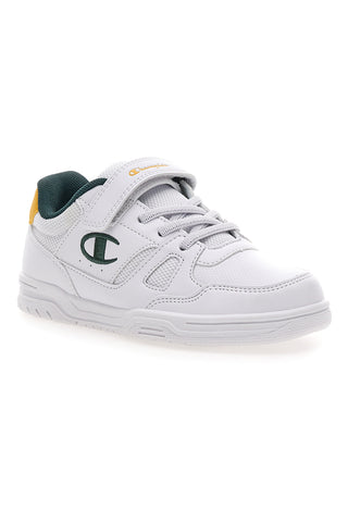 Weiße Sneakers mit grünen und gelben Details Champion CLY 87 B PS