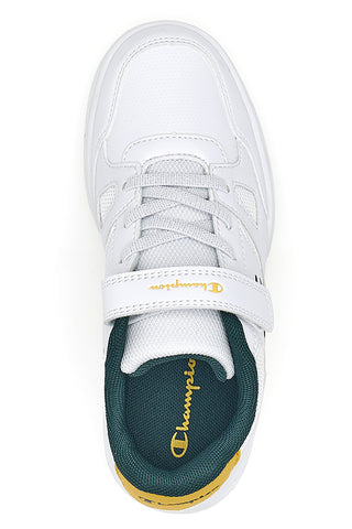 Weiße Sneakers mit grünen und gelben Details Champion CLY 87 B PS