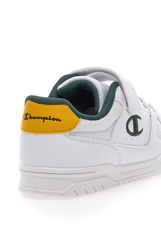 Weiße Sneakers mit grünen und gelben Details Champion CLY 87 B PS