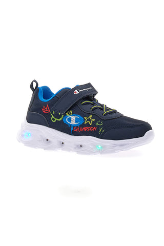 Sneakers blu con stampa e luci Champion Funfair Print B PS Low Cut Shoe