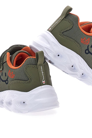 Sneakers verdi con stampa fantasia e luci Champion FUNFAIR PRINT B PS Low Cut