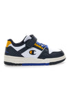 Champion RD18 Heritage Evolve B PS – Weiße und blaue Sneakers mit gelben Details