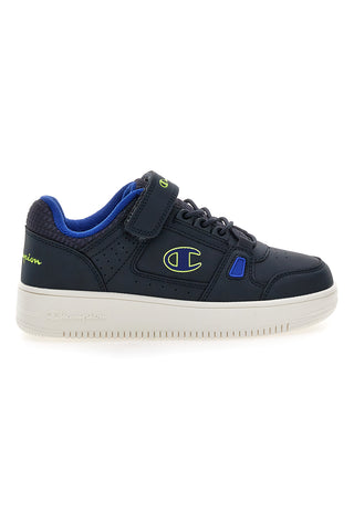 Champion RD18 LOW COMB B PS blaue Sneakers mit Klettverschluss und grünen Details