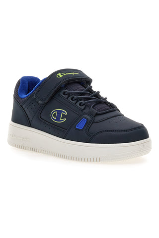 Champion RD18 LOW COMB B PS blaue Sneakers mit Klettverschluss und grünen Details
