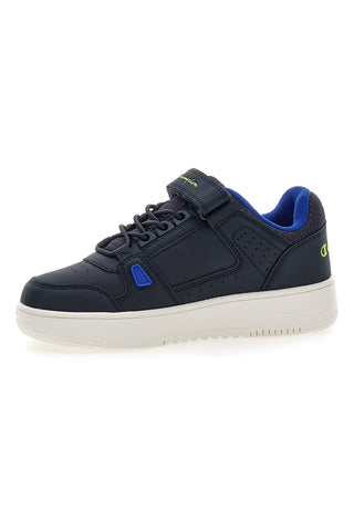 Champion RD18 LOW COMB B PS blaue Sneakers mit Klettverschluss und grünen Details