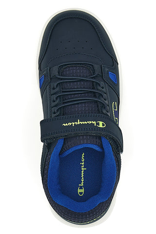 Champion RD18 LOW COMB B PS blaue Sneakers mit Klettverschluss und grünen Details