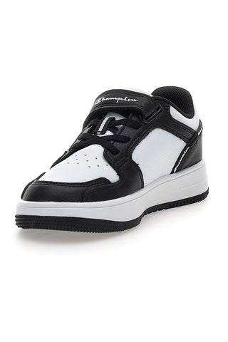 Sneakers bianche e nere con strappo Champion RD18 2.0 Low B PS